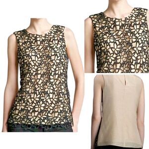 Lela Rose x Neiman Marcus x Target Guipure Lace Sleeveless Top Sz S NWT